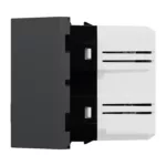 NU301954 ،USB Type A+C  لقمة يو اس بي   (عريضة ) أسود نيو  يونيكا شنايدر اليكتريك - Image 3